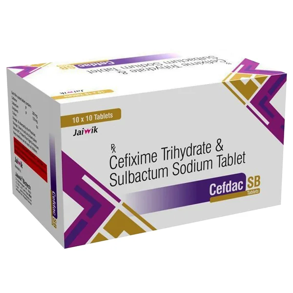 Cefdac SB 200/150 Tablet 10's, Pack of 10