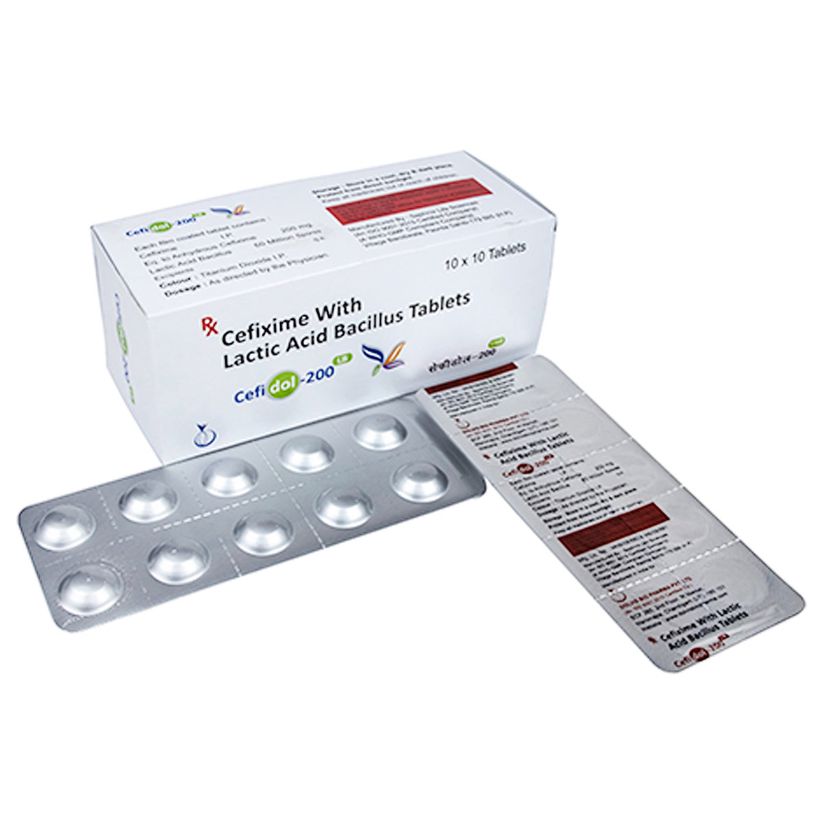 Cefidol-200 LB Tablet 10's, Pack of 10 Cefidol-200 LB Tablet 10's, Pack of 10
