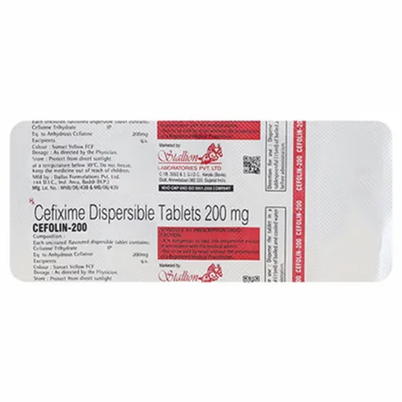 Cefolin-200 Dispersible Tablet 10's