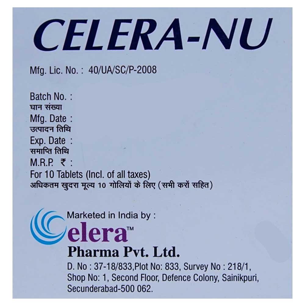 Celera-NU Tablet 10's, Pack of 10 TABLETS Celera-NU Tablet 10's, Pack of 10 TABLETS