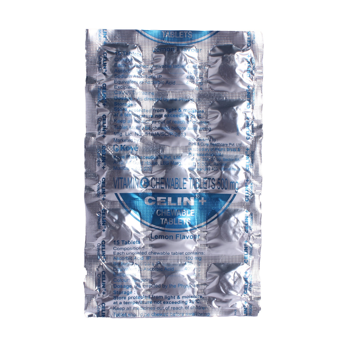 Celin Plus Lemon Flavour Chewable Tablet 15's, Pack of 15 TabletS Celin Plus Lemon Flavour Chewable Tablet 15's, Pack of 15 TabletS