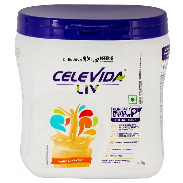 Celevida Liv Nutrition Drink for Liver Health Vanilla Flavour, 210 gm