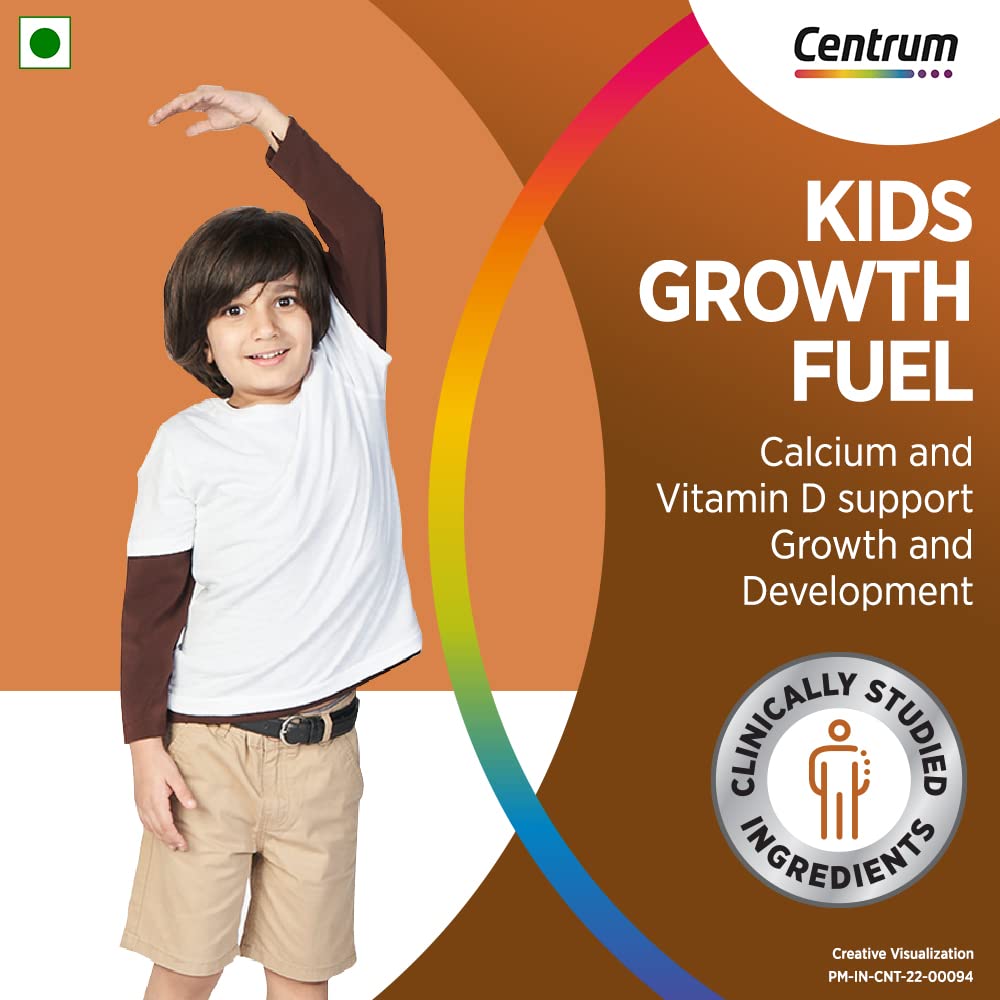 Centrum Kids Growth Fuel Chocolate Flavour Calcium & Vitamin D, 30