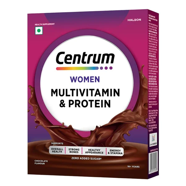 Centrum Women Multivitamin &amp; Protein Chocolate Flavour Powder, 400 gm, Pack of 1