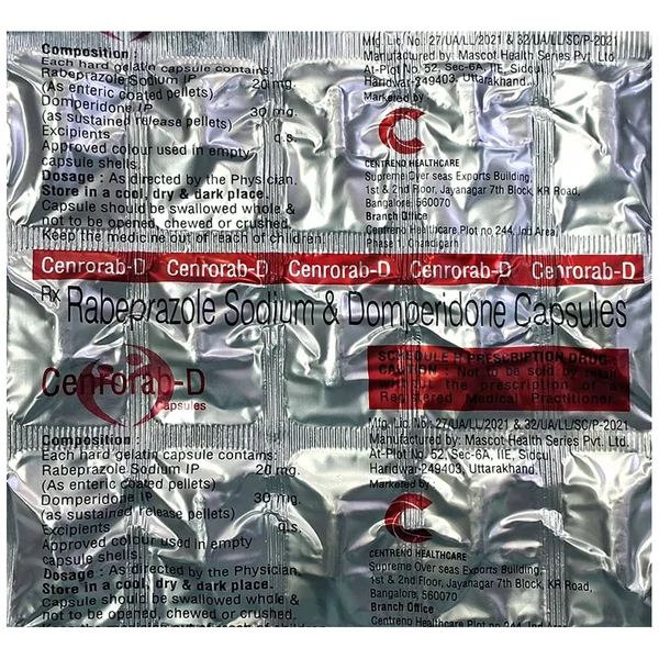 Cenrorab-D Capsule 15's