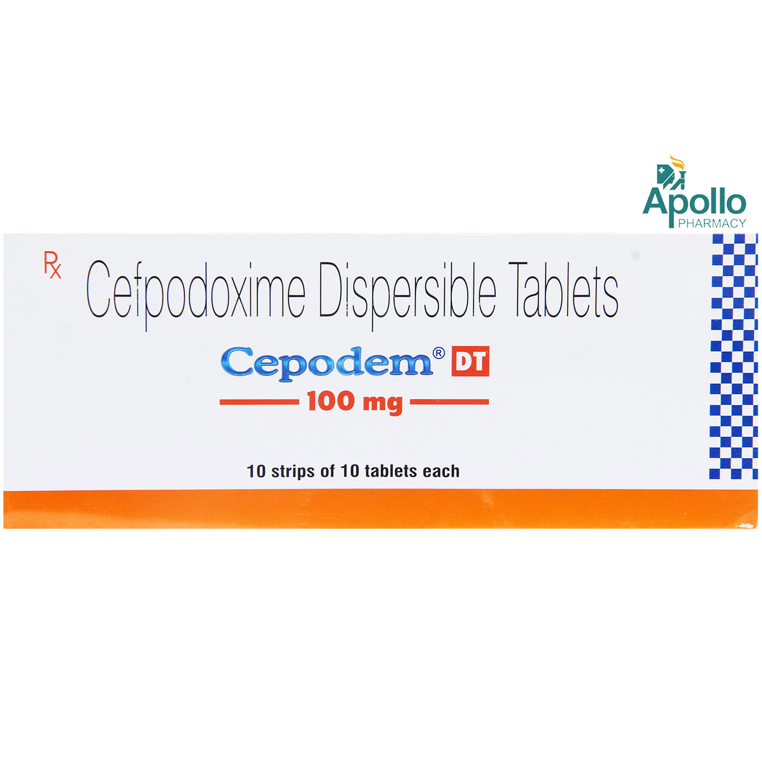 Buy Cepodem DT 100 mg Tablet 10's Online