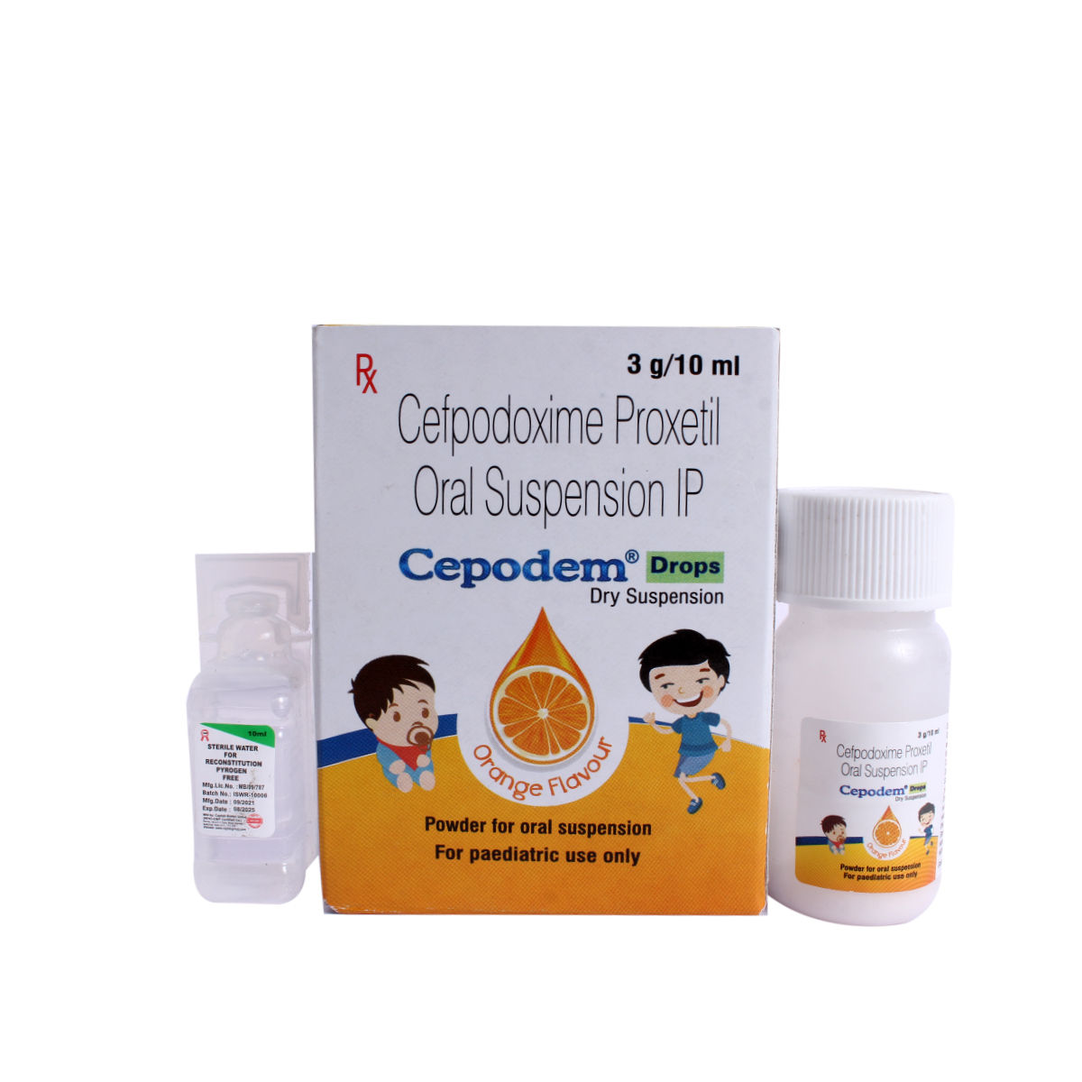 Buy Cepodem Orange Flavour Suspension 10 ml Online