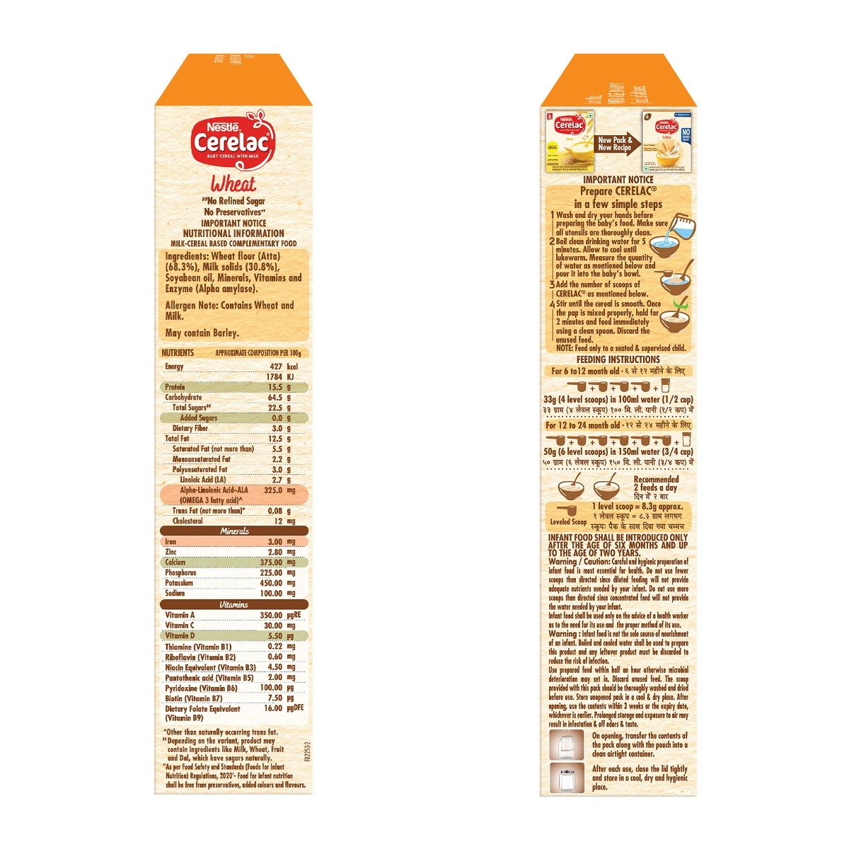 CERELAC Wheat Baby Food Cereal 300 gm | No Refined Sugar & No Preservatives for 6 to 24 Months Baby, Pack of 1 CERELAC Wheat Baby Food Cereal 300 gm | No Refined Sugar & No Preservatives for 6 to 24 Months Baby, Pack of 1