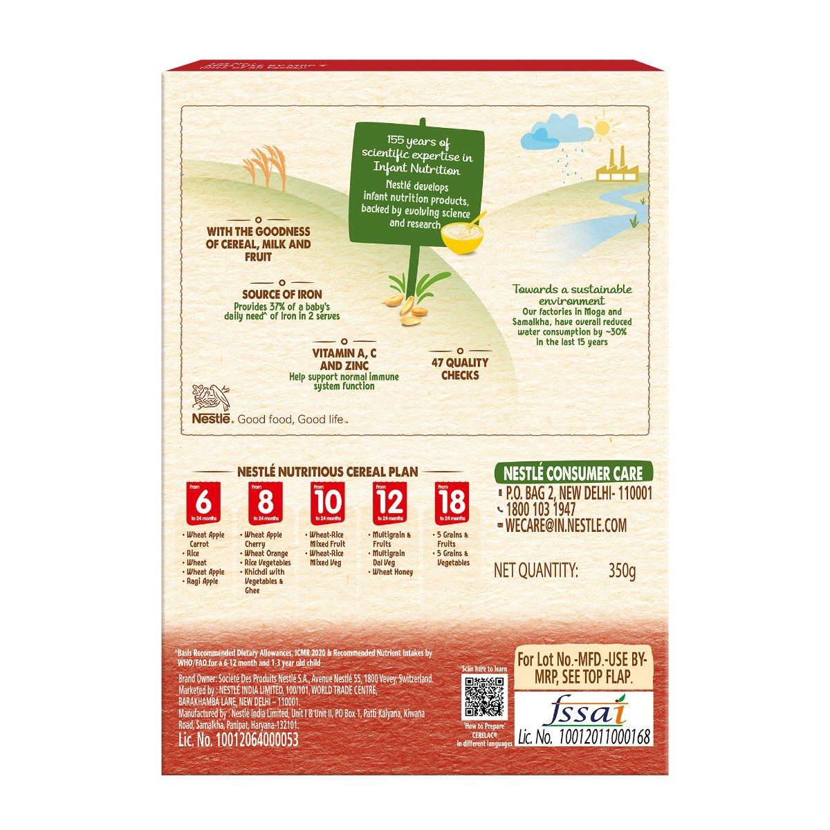 CERELAC Baby Food Cereal | No Preservatives | Wheat Apple for 6 to 24 Months Baby | Source of Iron & Protein for Babies | Instant Cereal | 350 gm, Pack of 1 CERELAC Baby Food Cereal | No Preservatives | Wheat Apple for 6 to 24 Months Baby | Source of Iron & Protein for Babies | Instant Cereal | 350 gm, Pack of 1