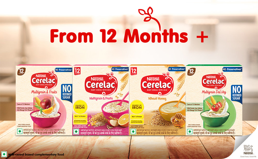 CERELAC Baby Food Cereal | No Preservatives | Multigrain & Fruits for 12 to 24 Months Baby | Source of Iron & Protein | Instant Baby Food Cereal | 300 gm, Pack of 1 CERELAC Baby Food Cereal | No Preservatives | Multigrain & Fruits for 12 to 24 Months Baby | Source of Iron & Protein | Instant Baby Food Cereal | 300 gm, Pack of 1