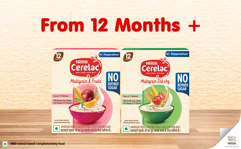 CERELAC Baby Food Cereal | No Refined Sugar | No Preservatives | Multigrain Dal Veg for 12 to 24 Months Baby | Omega 3 Iron Protein Calcium Vitamin D for Babies | Instant Baby Food Cereal | 300 gm, Pack of 1 CERELAC Baby Food Cereal | No Refined Sugar | No Preservatives | Multigrain Dal Veg for 12 to 24 Months Baby | Omega 3 Iron Protein Calcium Vitamin D for Babies | Instant Baby Food Cereal | 300 gm, Pack of 1
