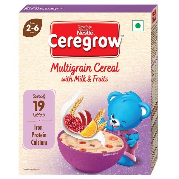 Nestle Ceregrow Multigrain Milk & Fruits Cereal, 300 gm Refill Pack