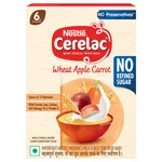 CERELAC Baby Food Cereal | No Refined Sugar | No Preservatives | Wheat Apple Carrot for 6 to 24 Months Baby | Omega 3 Iron Protein Calcium Vitamin D for Babies | Instant Baby Food Cereal | 300 gm