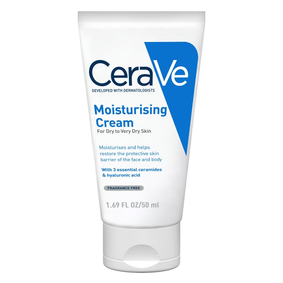 CeraVe Moisturising Cream 50 ml | Ceramides & Hyaluronic Acid | Provides Long Lasting Hydration | Non Greasy | For Dry to Very Dry Skin, Pack of 1 CeraVe Moisturising Cream 50 ml | Ceramides & Hyaluronic Acid | Provides Long Lasting Hydration | Non Greasy | For Dry to Very Dry Skin, Pack of 1
