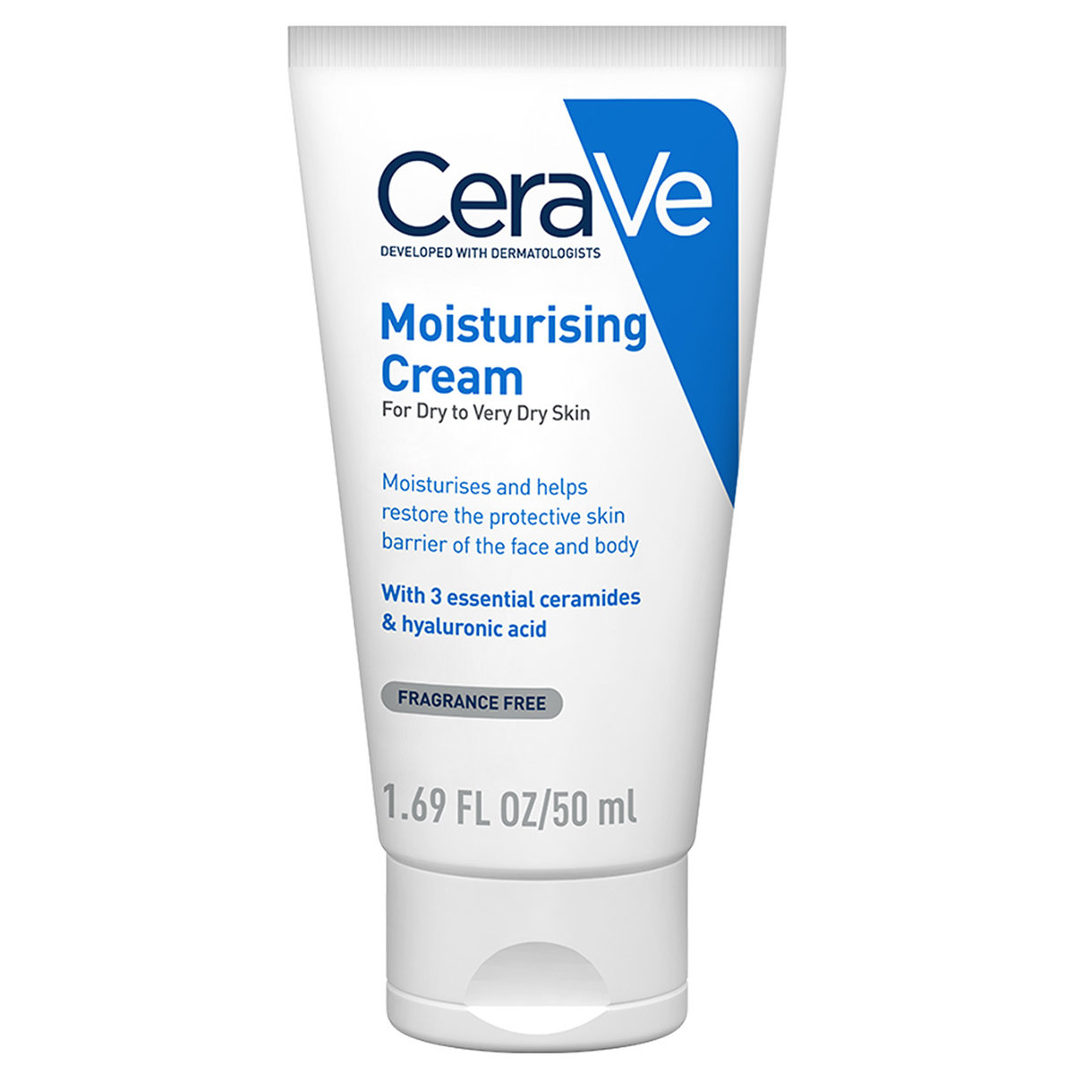 CeraVe Moisturising Cream 50 ml | Ceramides & Hyaluronic Acid | Provides Long Lasting Hydration | Non Greasy | For Dry to Very Dry Skin, Pack of 1 CeraVe Moisturising Cream 50 ml | Ceramides & Hyaluronic Acid | Provides Long Lasting Hydration | Non Greasy | For Dry to Very Dry Skin, Pack of 1