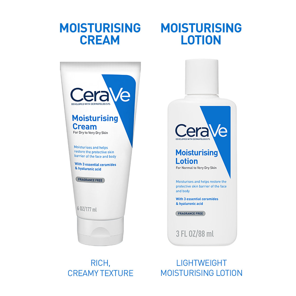 CeraVe Moisturising Cream 177 ml | Ceramides & Hyaluronic Acid | Provides Long Lasting Hydration | Non Greasy | For Dry to Very Dry Skin, Pack of 1 CeraVe Moisturising Cream 177 ml | Ceramides & Hyaluronic Acid | Provides Long Lasting Hydration | Non Greasy | For Dry to Very Dry Skin, Pack of 1