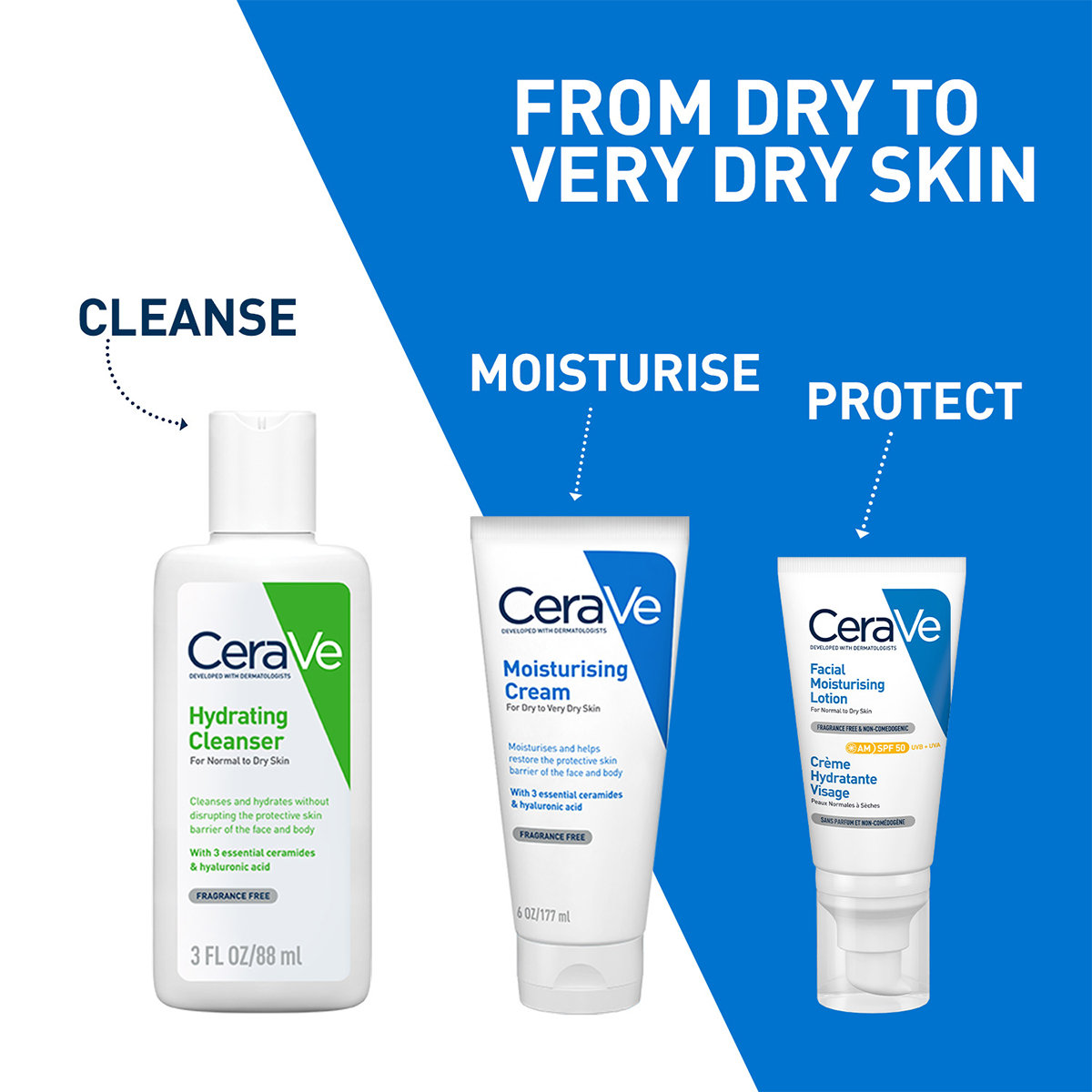 CeraVe Moisturising Cream 177 ml | Ceramides & Hyaluronic Acid | Provides Long Lasting Hydration | Non Greasy | For Dry to Very Dry Skin, Pack of 1 CeraVe Moisturising Cream 177 ml | Ceramides & Hyaluronic Acid | Provides Long Lasting Hydration | Non Greasy | For Dry to Very Dry Skin, Pack of 1