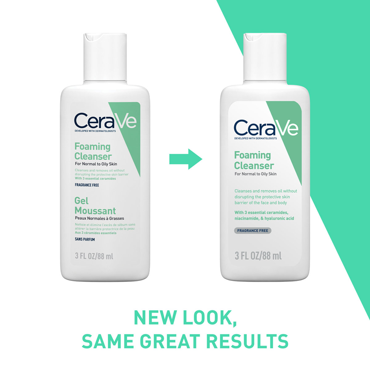 CeraVe Foaming Cleanser 88 ml | Ceramides, Niacinamides, Hyaluronic Acid | Gently Cleanses | Controls Oil | For Normal to Oily Skin, Pack of 1 CeraVe Foaming Cleanser 88 ml | Ceramides, Niacinamides, Hyaluronic Acid | Gently Cleanses | Controls Oil | For Normal to Oily Skin, Pack of 1