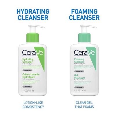 CeraVe Hydrating Cleanser 236 ml | Ceramides &amp; Hyaluronic Acid | Gently Cleanses | All Day Hydration | For Face &amp; Body | Suitable For Adult &amp; Children | For Normal to Dry Skin, Pack of 1