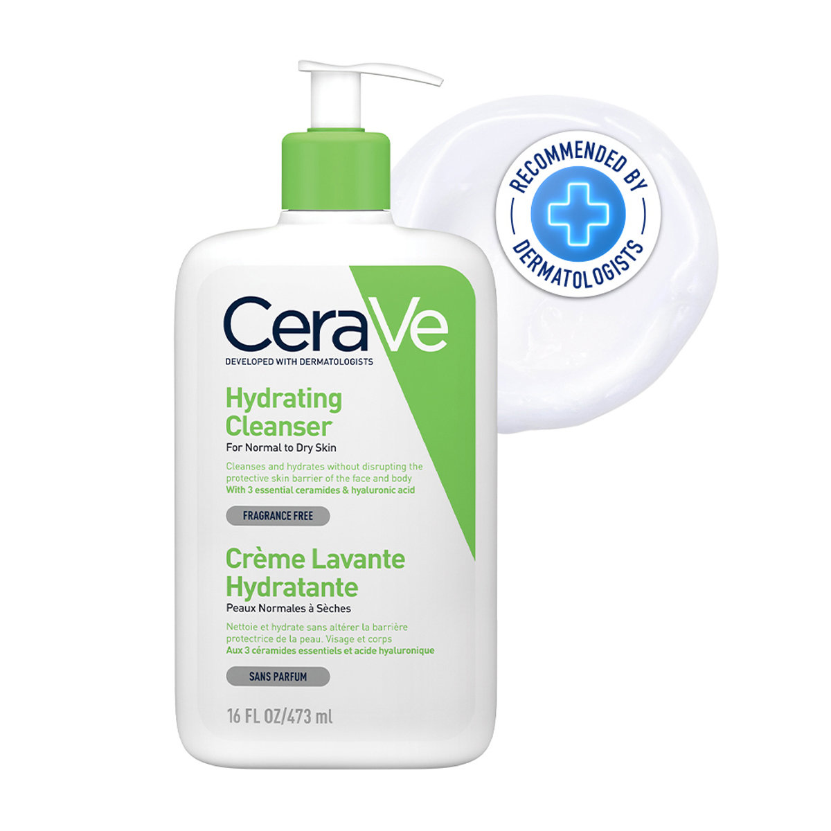 CeraVe Hydrating Cleanser 473 ml | Ceramides & Hyaluronic Acid | Gently Cleanses | All Day Hydration | For Normal to Dry Skin, Pack of 1 CeraVe Hydrating Cleanser 473 ml | Ceramides & Hyaluronic Acid | Gently Cleanses | All Day Hydration | For Normal to Dry Skin, Pack of 1