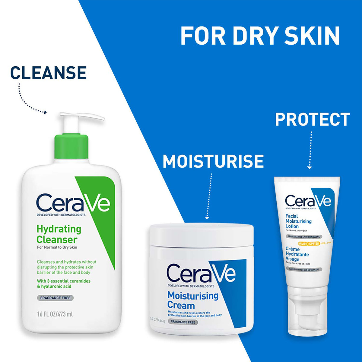 CeraVe Hydrating Cleanser 473 ml | Ceramides & Hyaluronic Acid | Gently Cleanses | All Day Hydration | For Normal to Dry Skin, Pack of 1 CeraVe Hydrating Cleanser 473 ml | Ceramides & Hyaluronic Acid | Gently Cleanses | All Day Hydration | For Normal to Dry Skin, Pack of 1