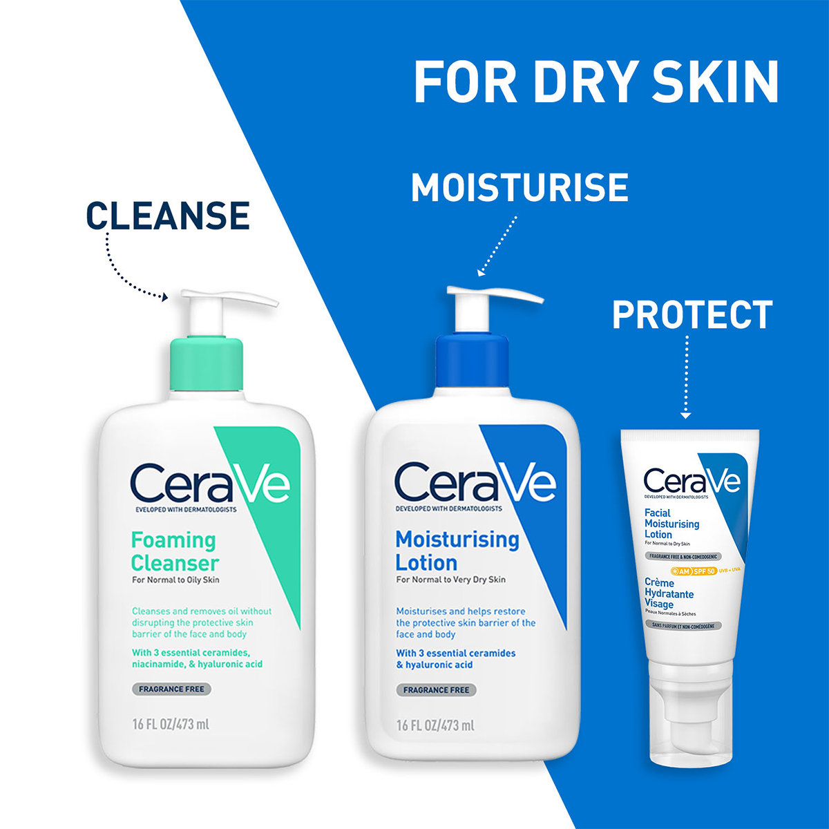 CeraVe Foaming Cleanser 473 ml | Ceramides, Niacinamides, Hyaluronic Acid| Gently Cleanses | Controls Oil | For Normal to Oily Skin, Pack of 1 CeraVe Foaming Cleanser 473 ml | Ceramides, Niacinamides, Hyaluronic Acid| Gently Cleanses | Controls Oil | For Normal to Oily Skin, Pack of 1