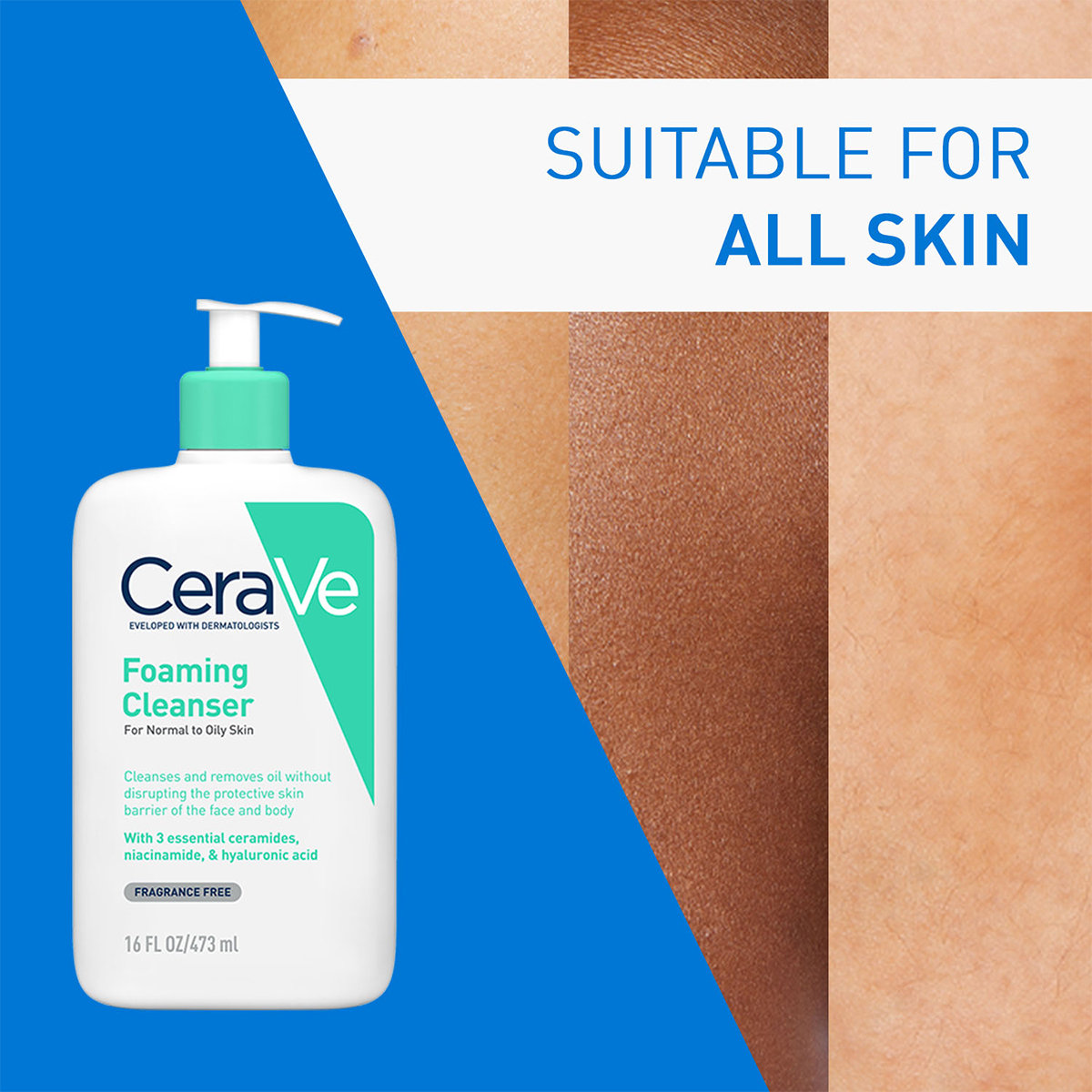 CeraVe Foaming Cleanser 88 ml | Ceramides, Niacinamides, Hyaluronic Acid | Gently Cleanses | Controls Oil | For Normal to Oily Skin, Pack of 1 CeraVe Foaming Cleanser 88 ml | Ceramides, Niacinamides, Hyaluronic Acid | Gently Cleanses | Controls Oil | For Normal to Oily Skin, Pack of 1