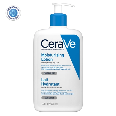 CeraVe Moisturising Lotion 473 ml | Ceramides &amp; Hyaluronic Acid | Provides Long Lasting Hydration | Non Greasy | For Dry to Very Dry Skin, Pack of 1