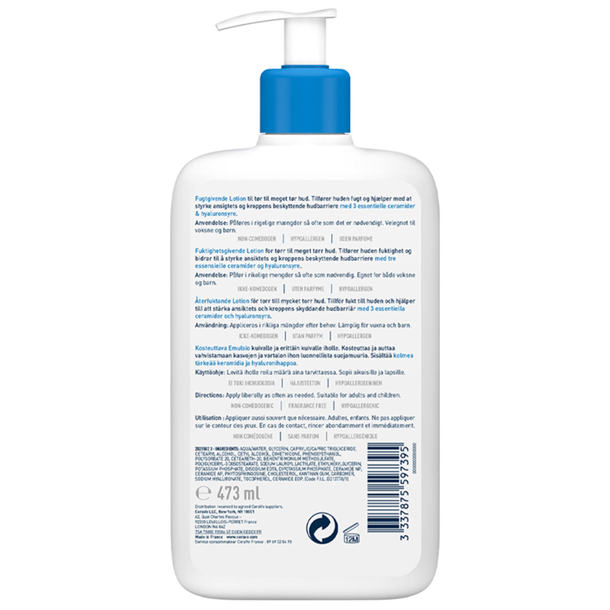 CeraVe Moisturising Lotion 473 ml | Ceramides & Hyaluronic Acid | Provides Long Lasting Hydration | Non Greasy | For Dry to Very Dry Skin, Pack of 1 CeraVe Moisturising Lotion 473 ml | Ceramides & Hyaluronic Acid | Provides Long Lasting Hydration | Non Greasy | For Dry to Very Dry Skin, Pack of 1