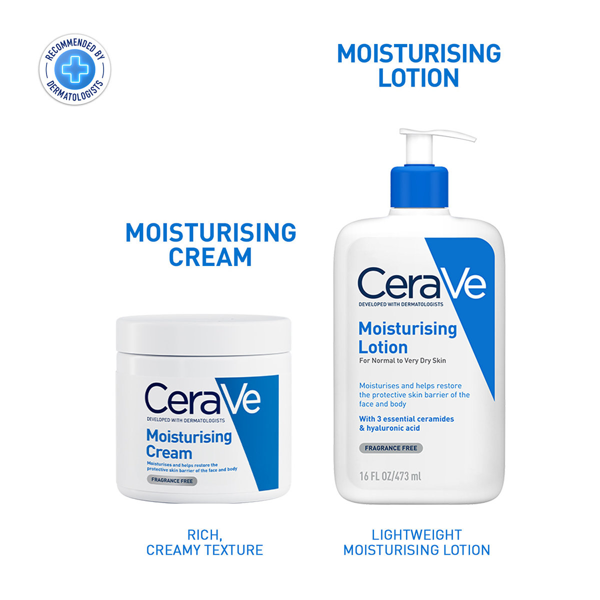 CeraVe Moisturising Lotion 473 ml | Ceramides & Hyaluronic Acid | Provides Long Lasting Hydration | Non Greasy | For Dry to Very Dry Skin, Pack of 1 CeraVe Moisturising Lotion 473 ml | Ceramides & Hyaluronic Acid | Provides Long Lasting Hydration | Non Greasy | For Dry to Very Dry Skin, Pack of 1