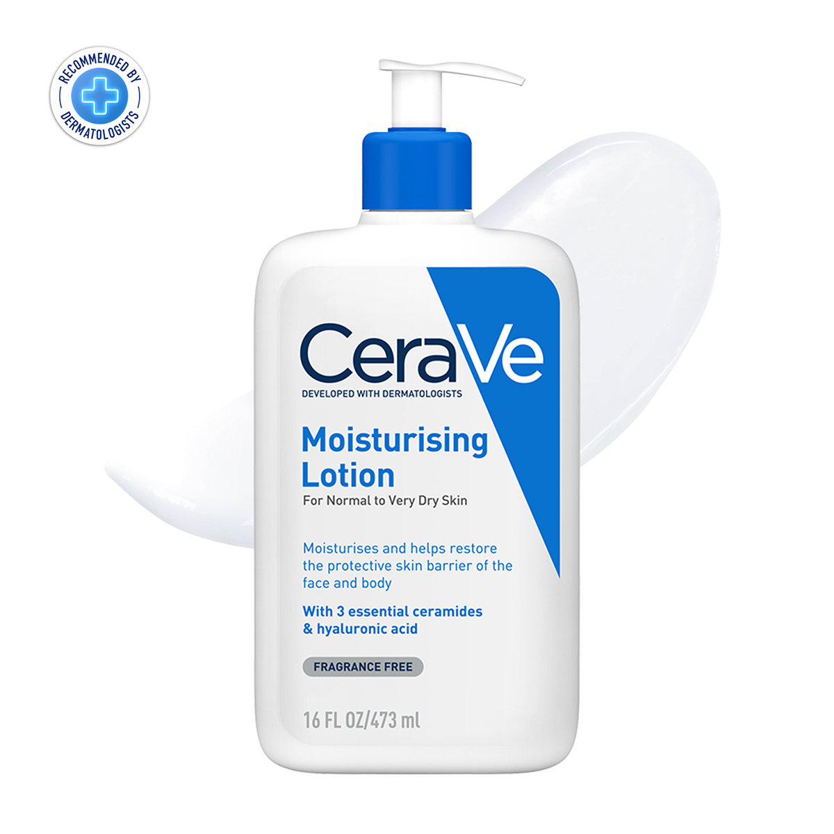 CeraVe Moisturising Lotion 473 ml | Ceramides & Hyaluronic Acid | Provides Long Lasting Hydration | Non Greasy | For Dry to Very Dry Skin, Pack of 1 CeraVe Moisturising Lotion 473 ml | Ceramides & Hyaluronic Acid | Provides Long Lasting Hydration | Non Greasy | For Dry to Very Dry Skin, Pack of 1