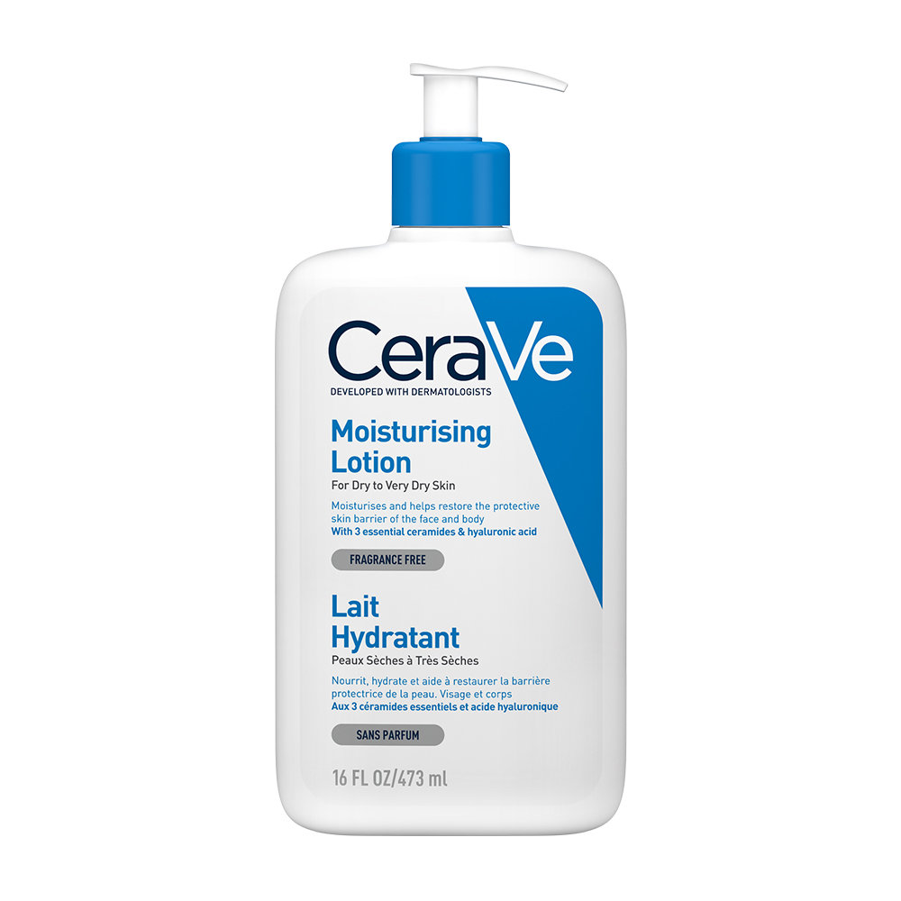 CeraVe Moisturising Lotion 473 ml | Ceramides & Hyaluronic Acid | Provides Long Lasting Hydration | Non Greasy | For Dry to Very Dry Skin, Pack of 1 CeraVe Moisturising Lotion 473 ml | Ceramides & Hyaluronic Acid | Provides Long Lasting Hydration | Non Greasy | For Dry to Very Dry Skin, Pack of 1