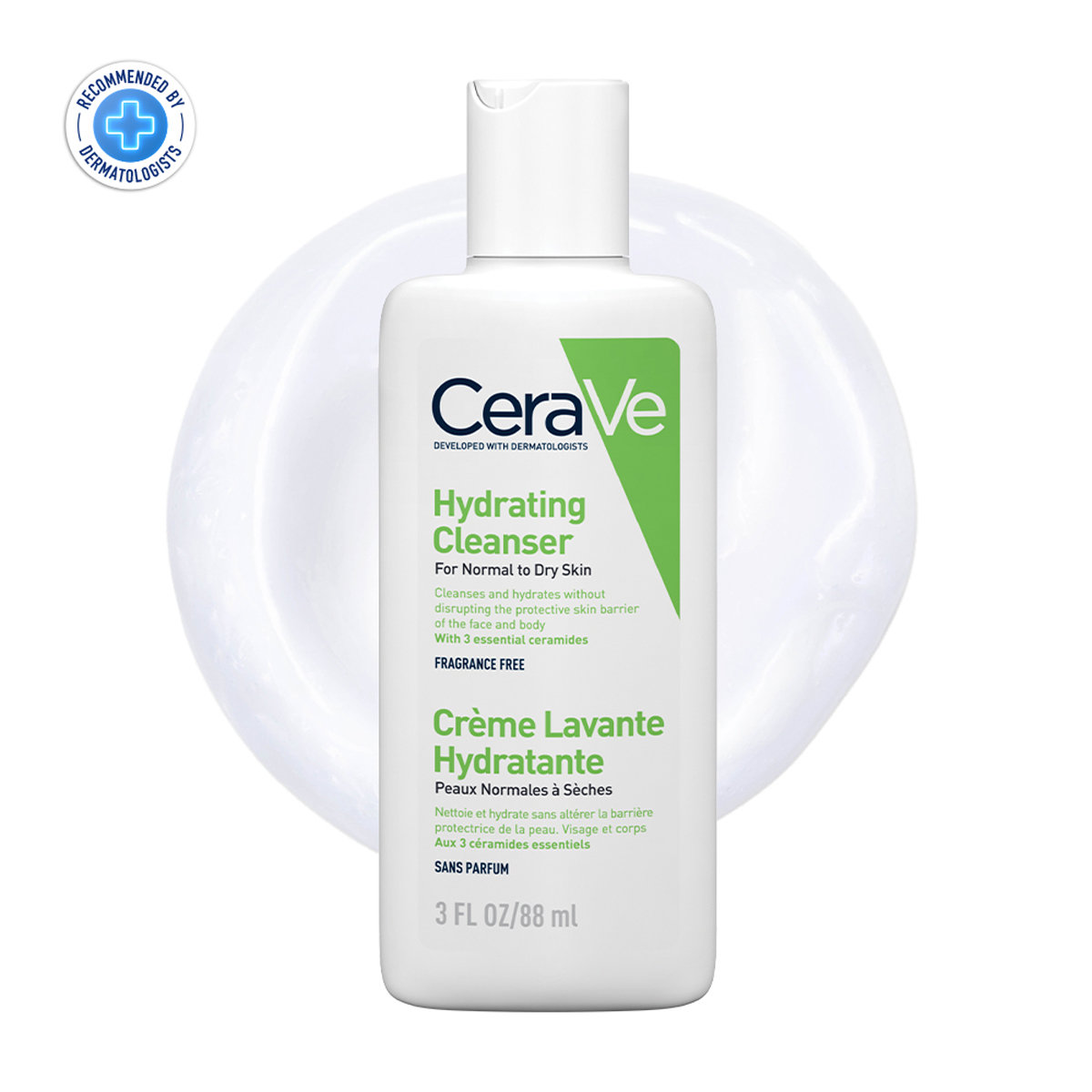 CeraVe Hydrating Cleanser 88 ml | Ceramides & Hyaluronic Acid | Gently Cleanses | All Day Hydration | For Normal to Dry Skin, Pack of 1 CeraVe Hydrating Cleanser 88 ml | Ceramides & Hyaluronic Acid | Gently Cleanses | All Day Hydration | For Normal to Dry Skin, Pack of 1