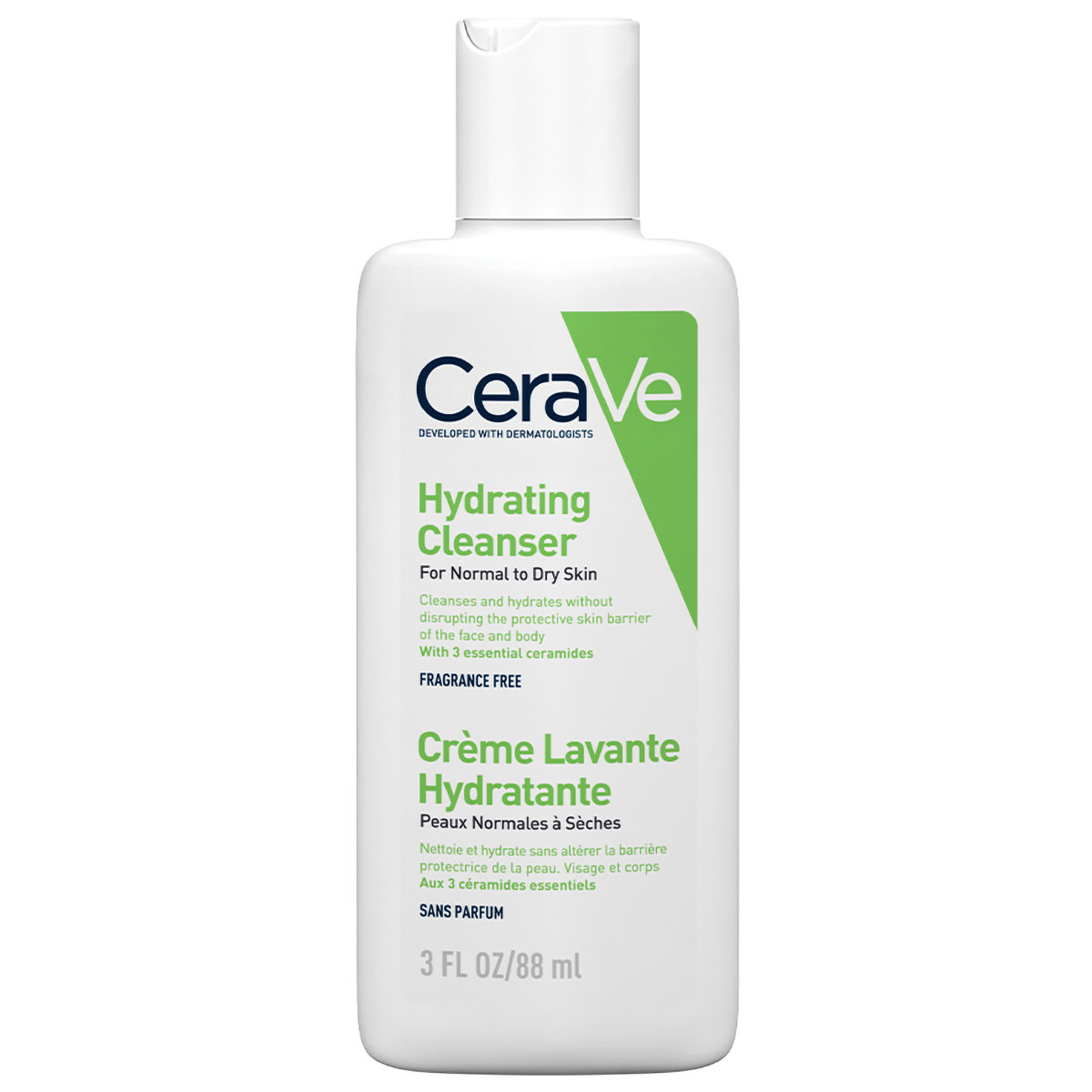 CeraVe Hydrating Cleanser 88 ml | Ceramides & Hyaluronic Acid | Gently Cleanses | All Day Hydration | For Normal to Dry Skin, Pack of 1 CeraVe Hydrating Cleanser 88 ml | Ceramides & Hyaluronic Acid | Gently Cleanses | All Day Hydration | For Normal to Dry Skin, Pack of 1