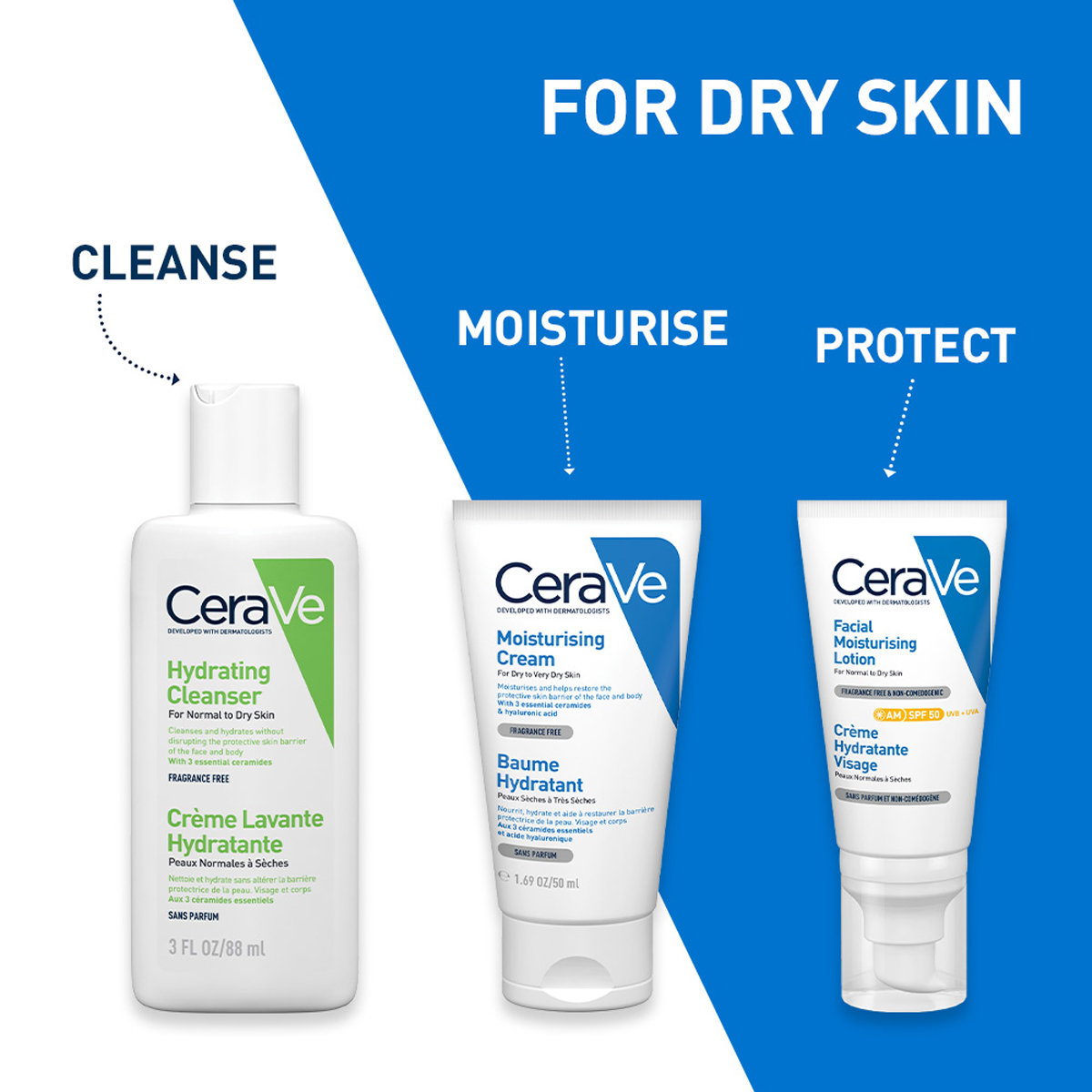 CeraVe Hydrating Cleanser 88 ml | Ceramides & Hyaluronic Acid | Gently Cleanses | All Day Hydration | For Normal to Dry Skin, Pack of 1 CeraVe Hydrating Cleanser 88 ml | Ceramides & Hyaluronic Acid | Gently Cleanses | All Day Hydration | For Normal to Dry Skin, Pack of 1