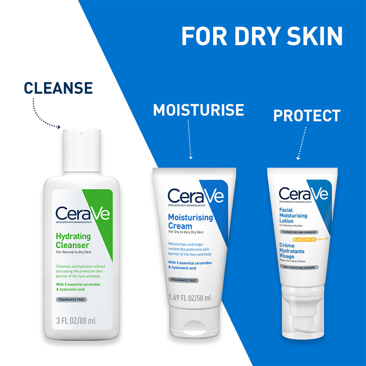 CeraVe Hydrating Cleanser 88 ml | Ceramides & Hyaluronic Acid | Gently Cleanses | All Day Hydration | For Normal to Dry Skin, Pack of 1 CeraVe Hydrating Cleanser 88 ml | Ceramides & Hyaluronic Acid | Gently Cleanses | All Day Hydration | For Normal to Dry Skin, Pack of 1