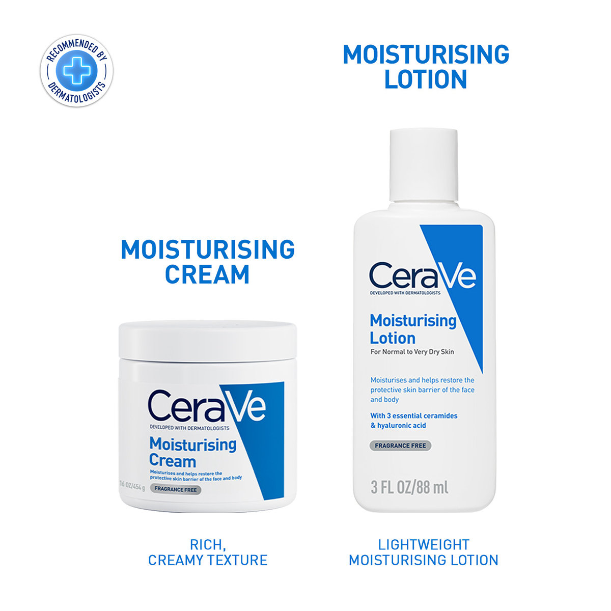 CeraVe Moisturising Lotion 88 ml | Ceramides & Hyaluronic Acid | Provides Long Lasting Hydration | Non Greasy | For Dry to Very Dry Skin, Pack of 1 CeraVe Moisturising Lotion 88 ml | Ceramides & Hyaluronic Acid | Provides Long Lasting Hydration | Non Greasy | For Dry to Very Dry Skin, Pack of 1