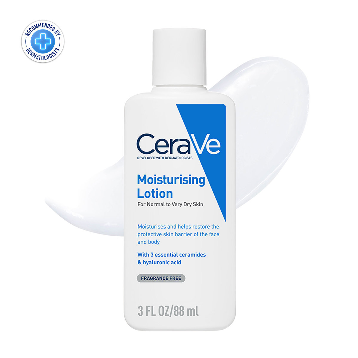 CeraVe Moisturising Lotion 88 ml | Ceramides & Hyaluronic Acid | Provides Long Lasting Hydration | Non Greasy | For Dry to Very Dry Skin, Pack of 1 CeraVe Moisturising Lotion 88 ml | Ceramides & Hyaluronic Acid | Provides Long Lasting Hydration | Non Greasy | For Dry to Very Dry Skin, Pack of 1