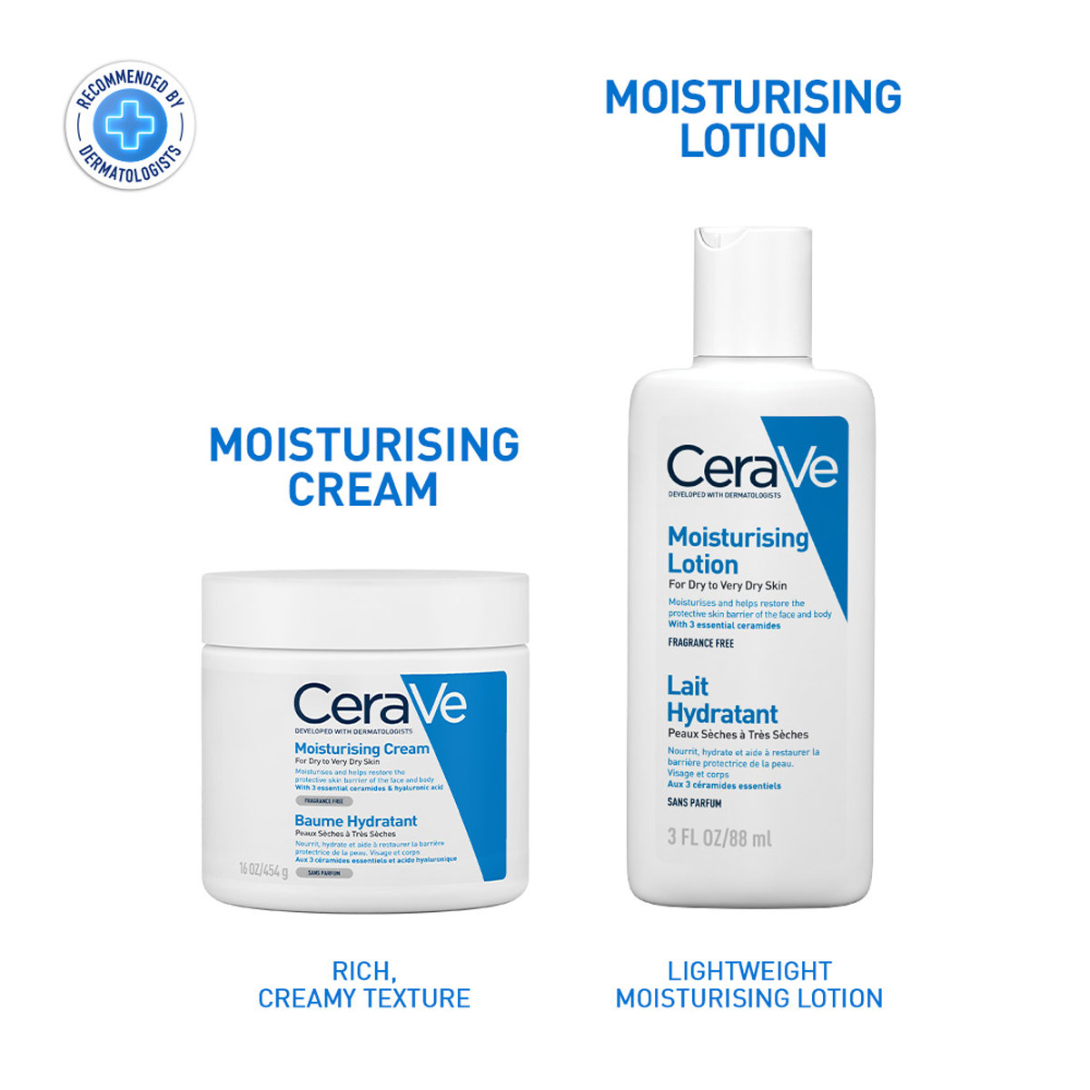 CeraVe Moisturising Lotion 88 ml | Ceramides & Hyaluronic Acid | Provides Long Lasting Hydration | Non Greasy | For Dry to Very Dry Skin, Pack of 1 CeraVe Moisturising Lotion 88 ml | Ceramides & Hyaluronic Acid | Provides Long Lasting Hydration | Non Greasy | For Dry to Very Dry Skin, Pack of 1