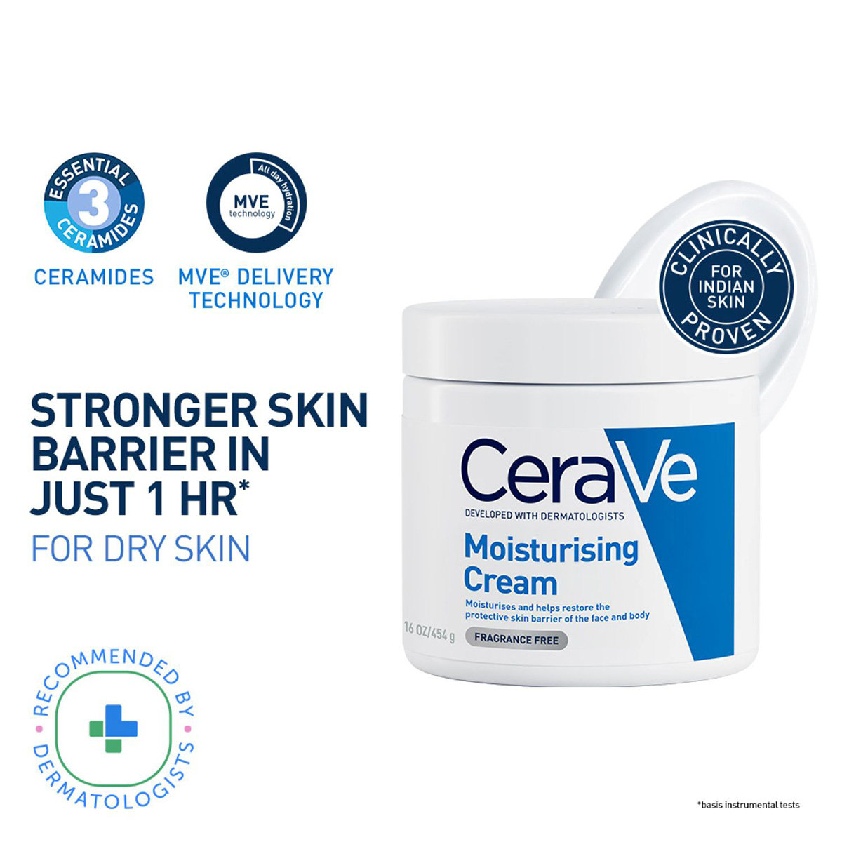 CeraVe Moisturising Cream 454 gm | Ceramides & Hyaluronic Acid | Provides Long Lasting Hydration | Non Greasy | For Dry to Very Dry Skin CeraVe Moisturising Cream 454 gm | Ceramides & Hyaluronic Acid | Provides Long Lasting Hydration | Non Greasy | For Dry to Very Dry Skin