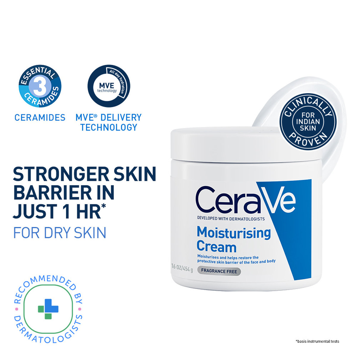 CeraVe Moisturising Cream 454 gm | Ceramides & Hyaluronic Acid | Provides Long Lasting Hydration | Non Greasy | For Dry to Very Dry Skin CeraVe Moisturising Cream 454 gm | Ceramides & Hyaluronic Acid | Provides Long Lasting Hydration | Non Greasy | For Dry to Very Dry Skin
