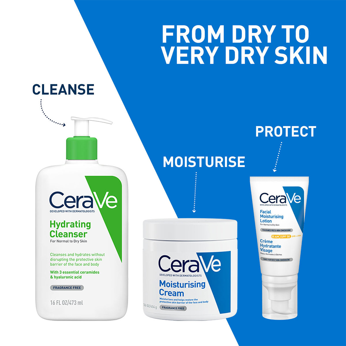 CeraVe Moisturising Cream 454 gm | Ceramides & Hyaluronic Acid | Provides Long Lasting Hydration | Non Greasy | For Dry to Very Dry Skin, Pack of 1 CeraVe Moisturising Cream 454 gm | Ceramides & Hyaluronic Acid | Provides Long Lasting Hydration | Non Greasy | For Dry to Very Dry Skin, Pack of 1