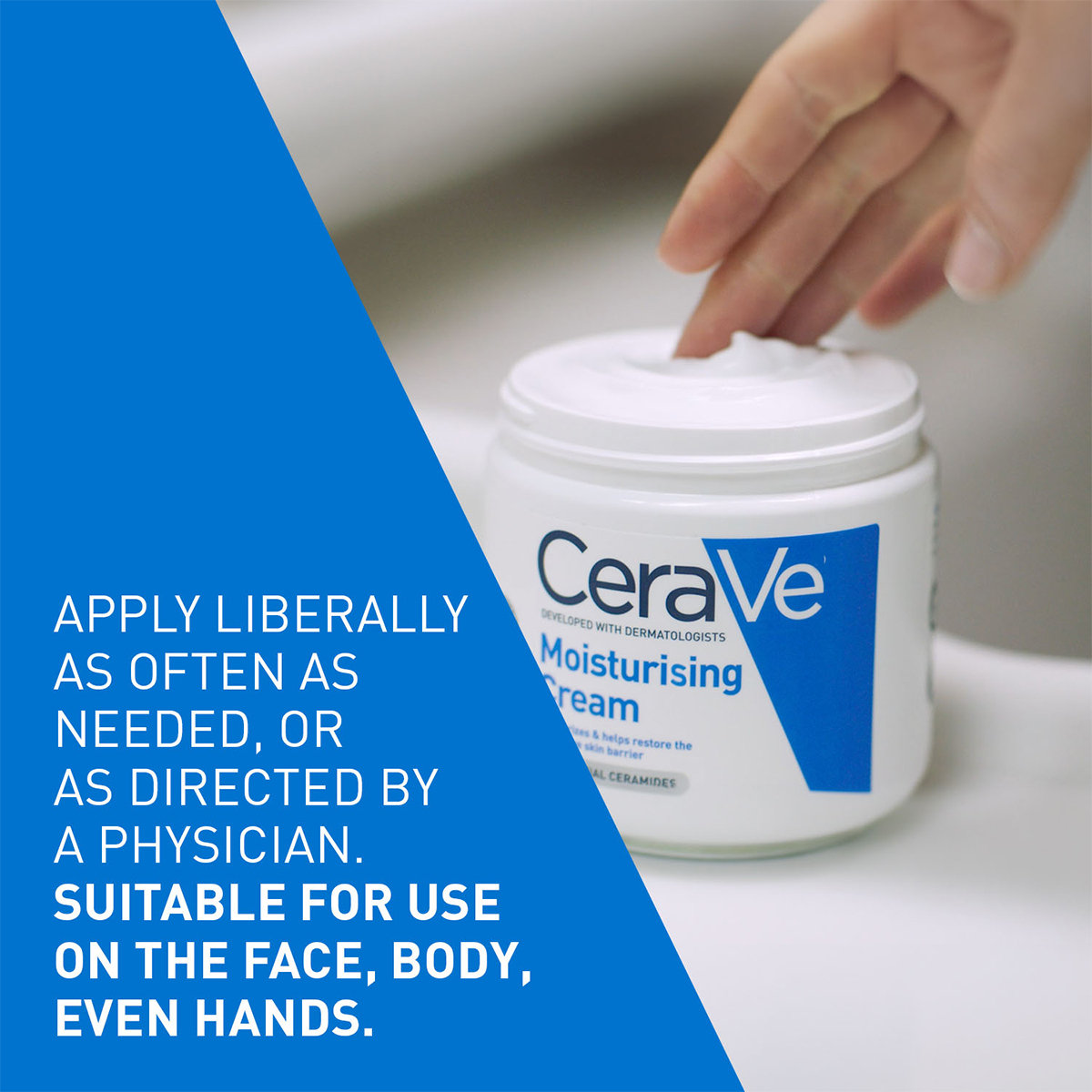 CeraVe Moisturising Cream 454 gm | Ceramides & Hyaluronic Acid | Provides Long Lasting Hydration | Non Greasy | For Dry to Very Dry Skin, Pack of 1 CeraVe Moisturising Cream 454 gm | Ceramides & Hyaluronic Acid | Provides Long Lasting Hydration | Non Greasy | For Dry to Very Dry Skin, Pack of 1