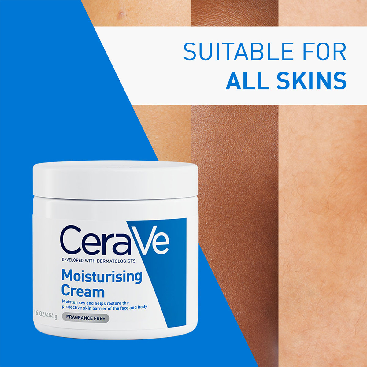 CeraVe Moisturising Cream 454 gm | Ceramides & Hyaluronic Acid | Provides Long Lasting Hydration | Non Greasy | For Dry to Very Dry Skin, Pack of 1 CeraVe Moisturising Cream 454 gm | Ceramides & Hyaluronic Acid | Provides Long Lasting Hydration | Non Greasy | For Dry to Very Dry Skin, Pack of 1