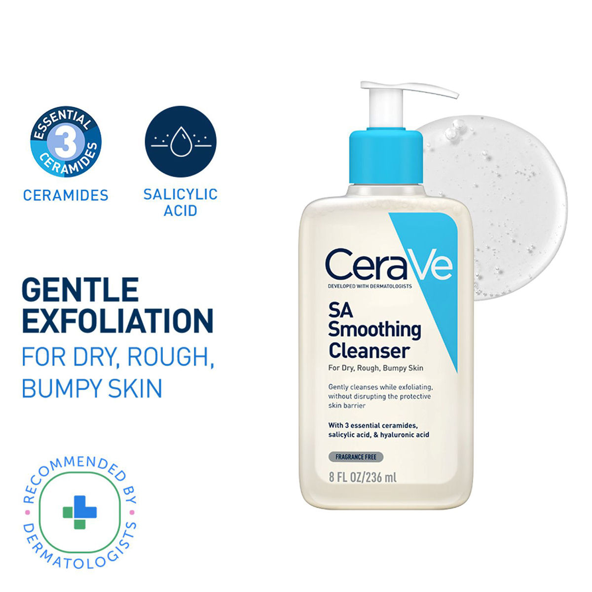 CeraVe SA Smoothing Cleanser with Salicylic Acid, 236 ml का