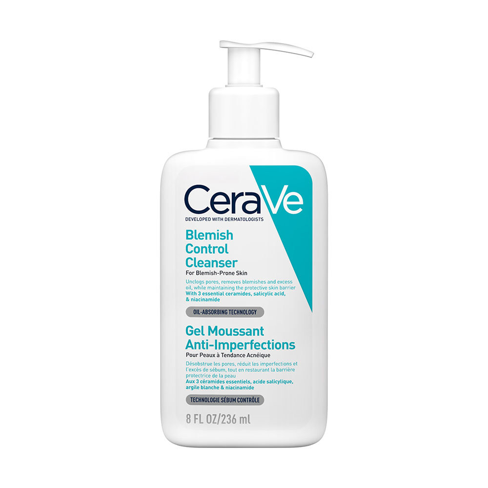 CeraVe Blemish Control Cleanser 236 ml | with 2% Salicylic Acid & Niacinamide for Acne-Prone Skin, Pack of 1 CeraVe Blemish Control Cleanser 236 ml | with 2% Salicylic Acid & Niacinamide for Acne-Prone Skin, Pack of 1