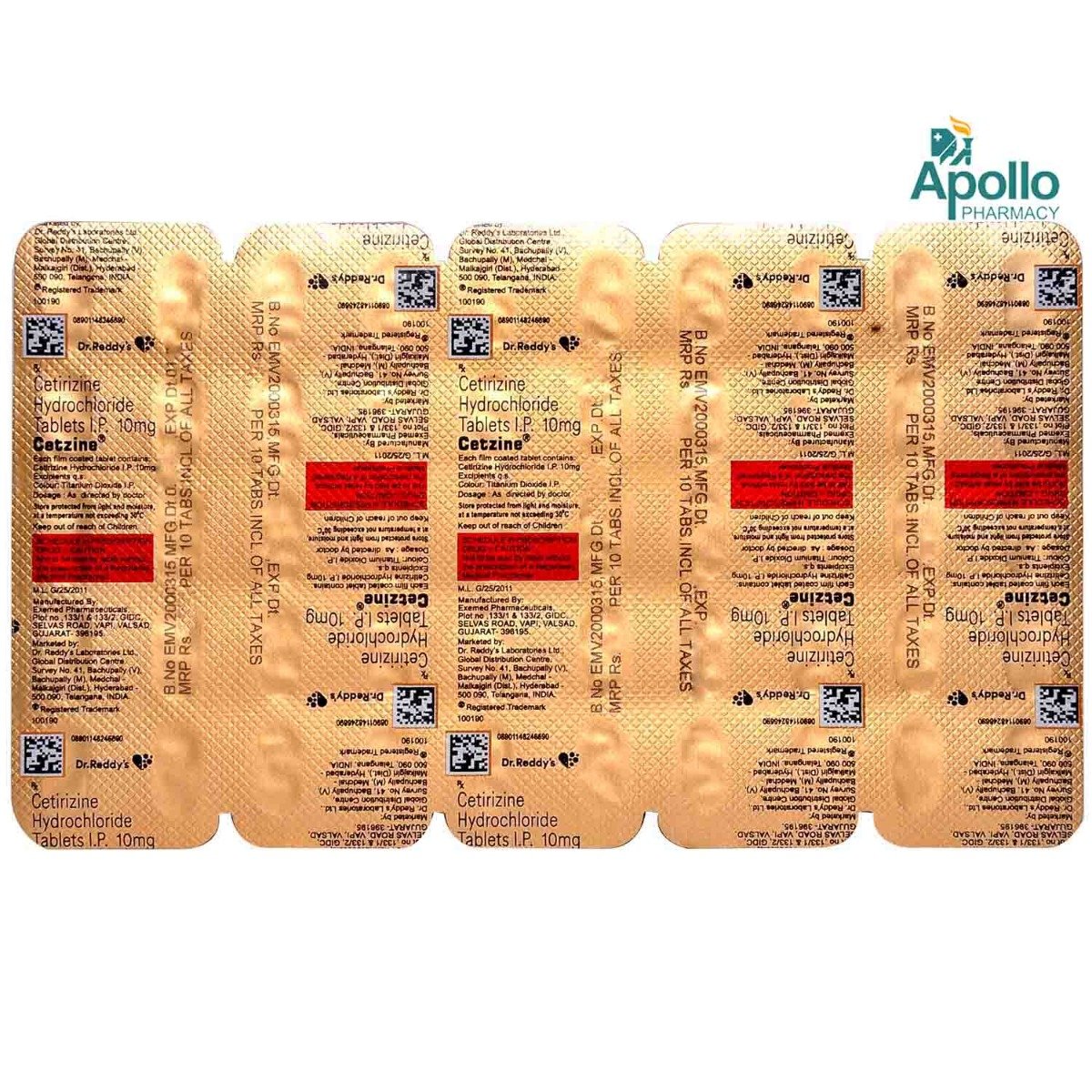 Cetzine 10 mg Tablet 10's, Pack of 10 TABLETS Cetzine 10 mg Tablet 10's, Pack of 10 TABLETS