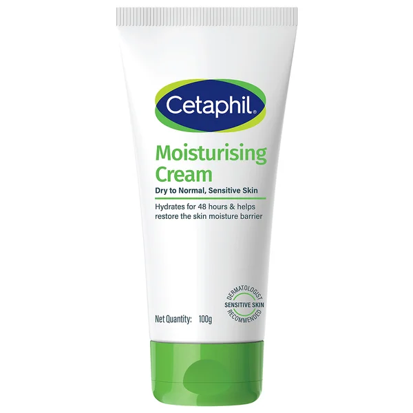 Cetaphil Moisturising Cream 80 gm | Almond Oil, Vitamin E | Hydrates Skin for 48 hrs | For Dry To Normal, Sensitive Skin