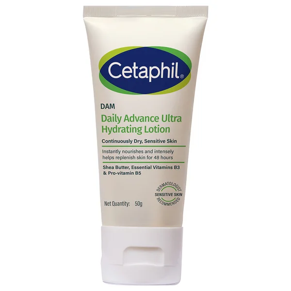 Cetaphil DAM Daily Advance Ultra Hydrating Lotion 30 gm | Shea Butter, Essentials Vitamin B3, Pro Vitamin B5 | Nourishes Skin for 48 hrs | Protect Moisture LossFor Continuously Dry, Sensitive Skin