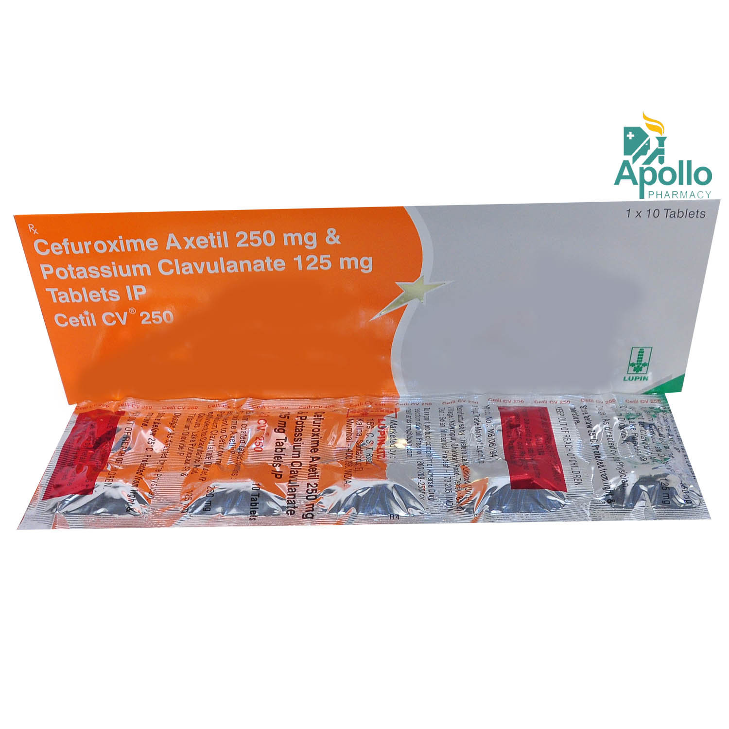 Cetil CV 250 Tablet 10's, Pack of 10 TabletS Cetil CV 250 Tablet 10's, Pack of 10 TabletS